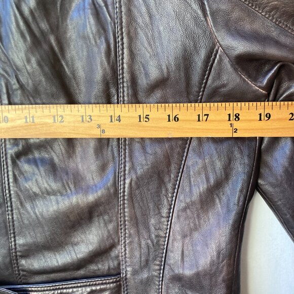 Vintage French Redskins Brown Patina Leather Jacket Size M Glove Soft Read! - Picture 12 of 16